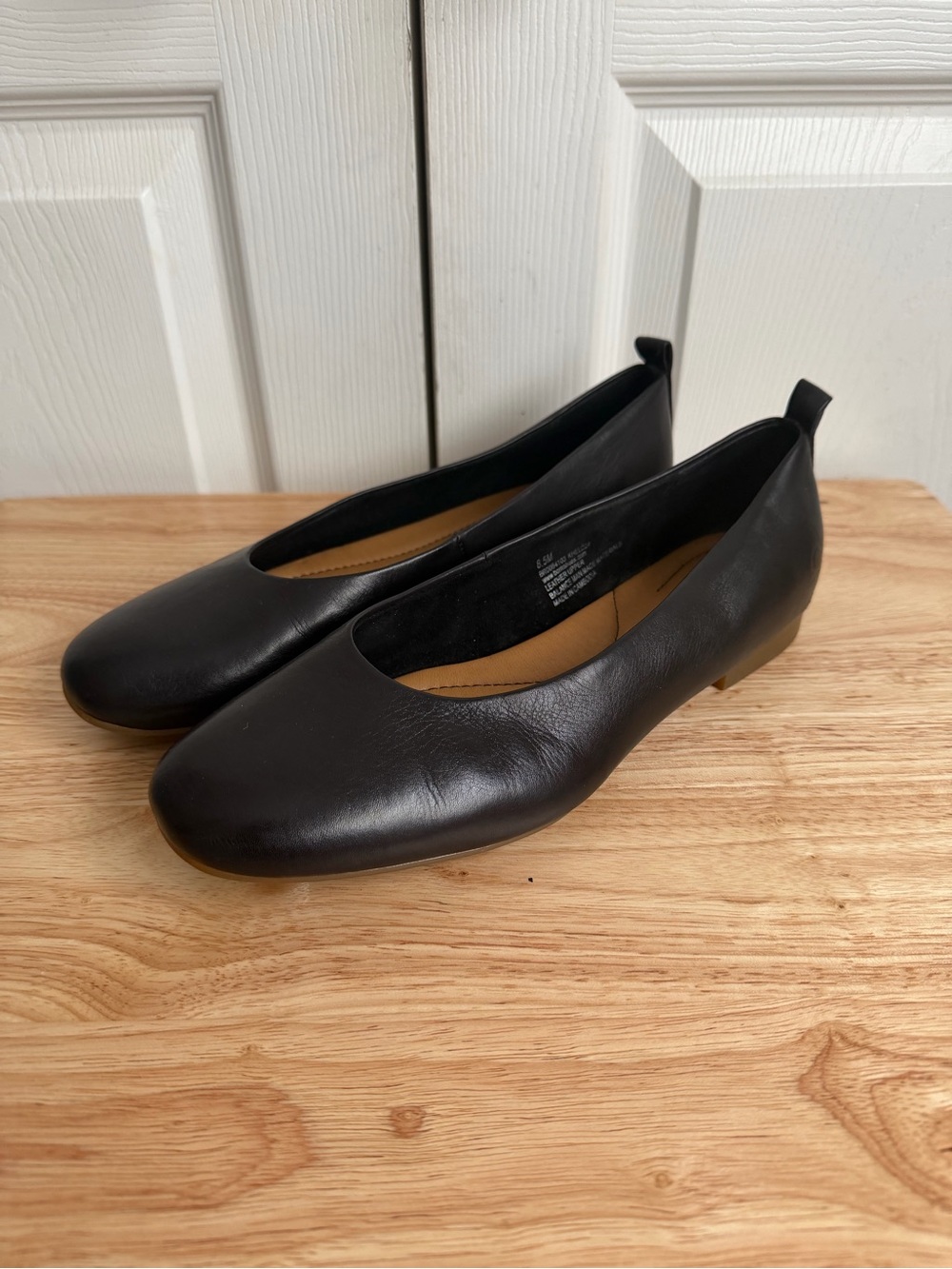 Born Patrice Ballet Flats Size 8.5M Soft Black Leather Comfort Skimmer